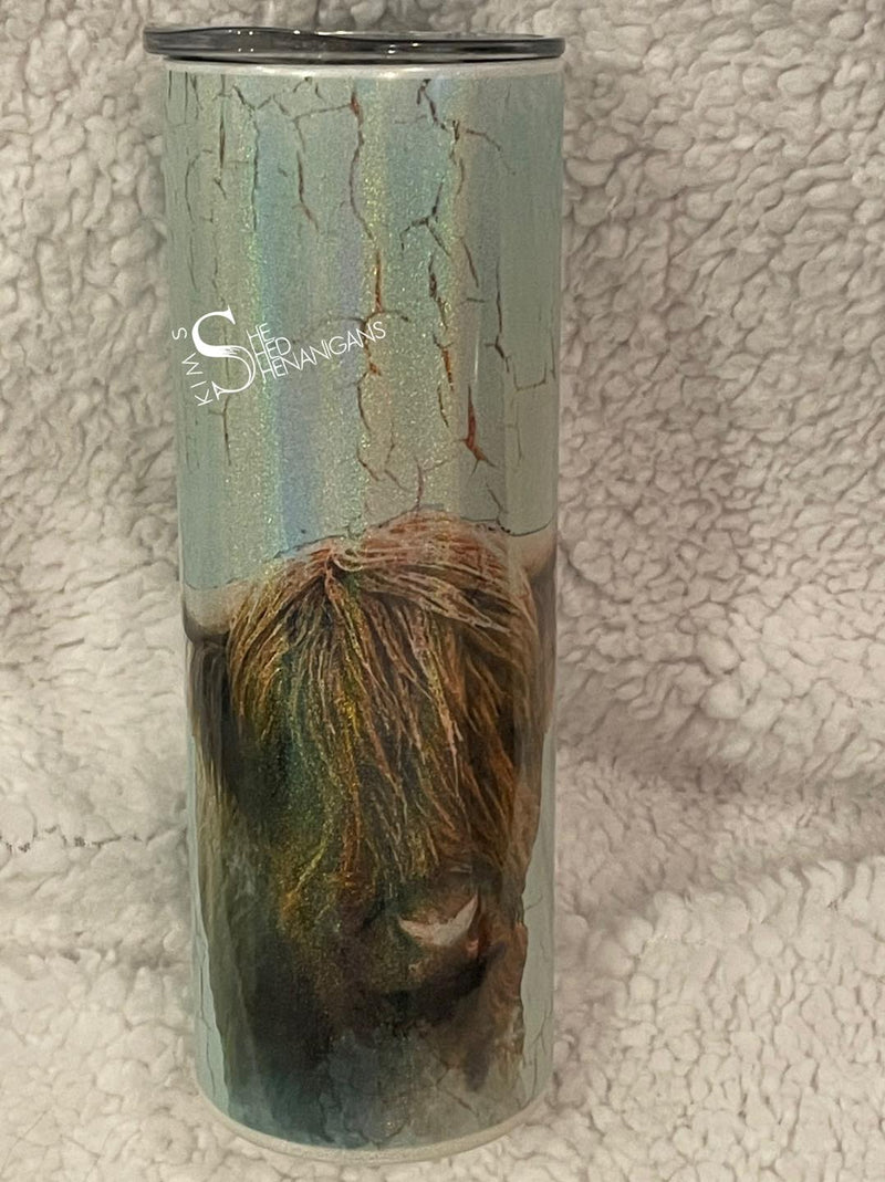 Highland cow tumbler