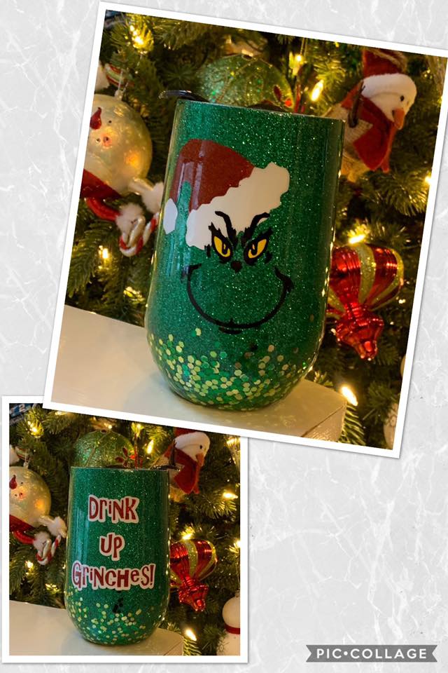 Grinch wine cup