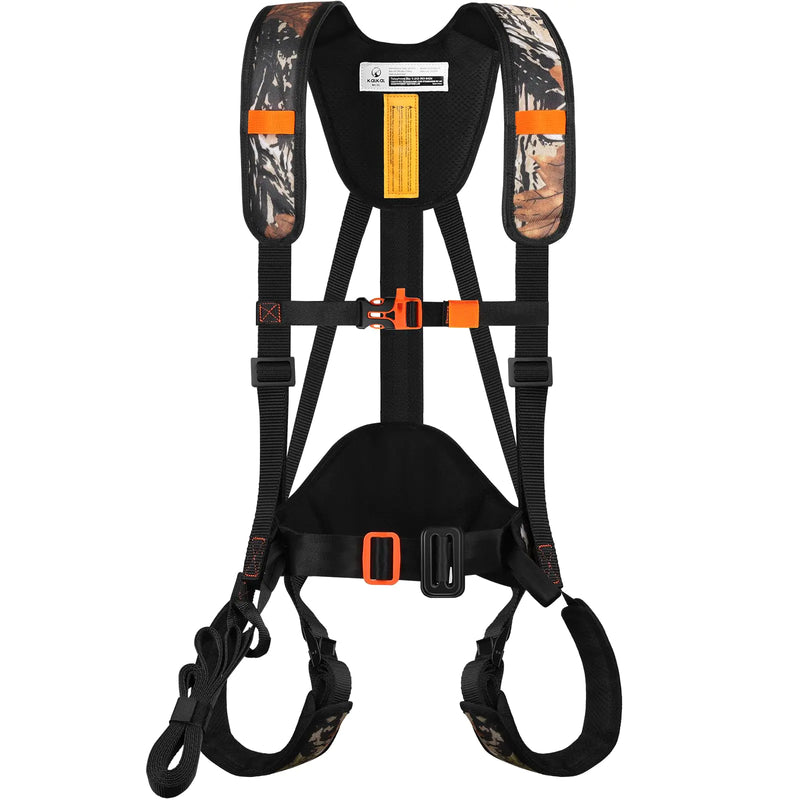 Kalkal Tree Stand Harness Hunter Safety System Harness with Whistle Aid Adjustable Lightweight Hunting Harness for Hunting M/L/XL