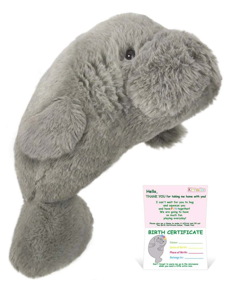 Kittenice Manatee Stuffed Animals Soft Stuffed Animals Plush Lavender Scented Plushies Toys Manatee for Boys Girls 14.9 Inches