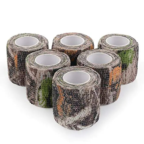EAmber Camo Wrap Tapes Camouflage Form Wrap 1.96 x 177 Military Army Hunting Self-Adhesive Protective Bandage for FlashlightsBicycle