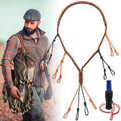 BROTOU Duck Call Lanyard with 12 Removable Loops Hand Braided Hunting Call Lanyard Duck Hunting Accessories Goose Calls Game Carrier Duck Carrier Predator Gear for Hunting