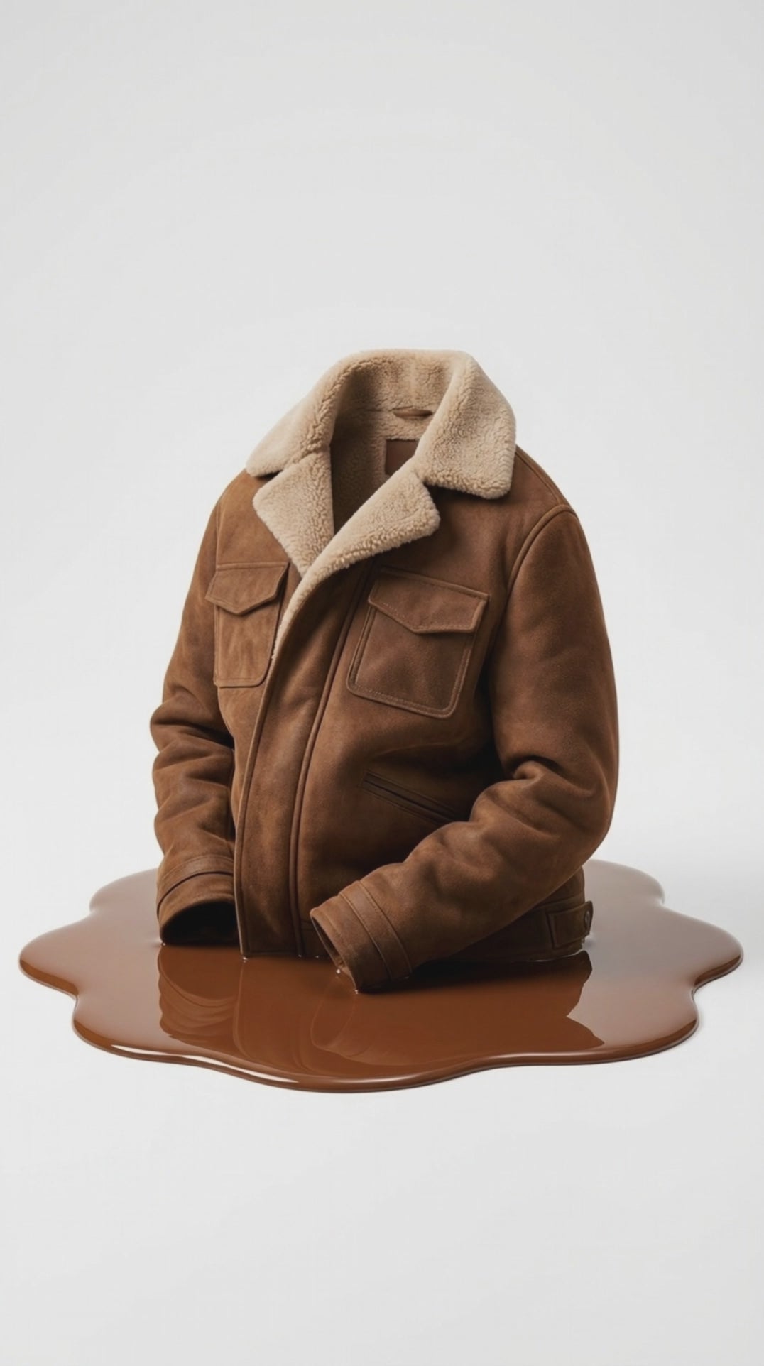 Autumn And Winter Men's Retro Brown Suede Casual Jacket